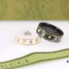 692fefeb99f2d84055c8d511 Gucci Icon Series Bee Black Ceramic Couple Ring