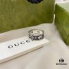 Gucci Gucci 925 Sterling Silver Double G Floral Vintage Ring