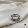Gucci Gucci 925 Sterling Silver Double G Floral Vintage Ring