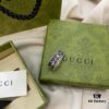 Gucci Gucci 925 Sterling Silver Double G Floral Vintage Ring