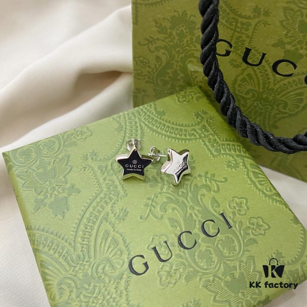 692ff01599f2d84055c8d55b Gucci Gucci 925 Sterling Silver Minimalist Elegant Star Stud Earrings