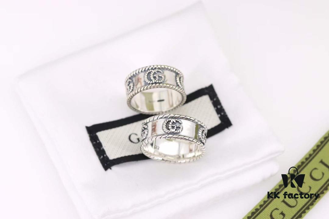 692ff01a99f2d84055c8d566 Gucci GG Marmont Series Purple Elegant Silver Ring