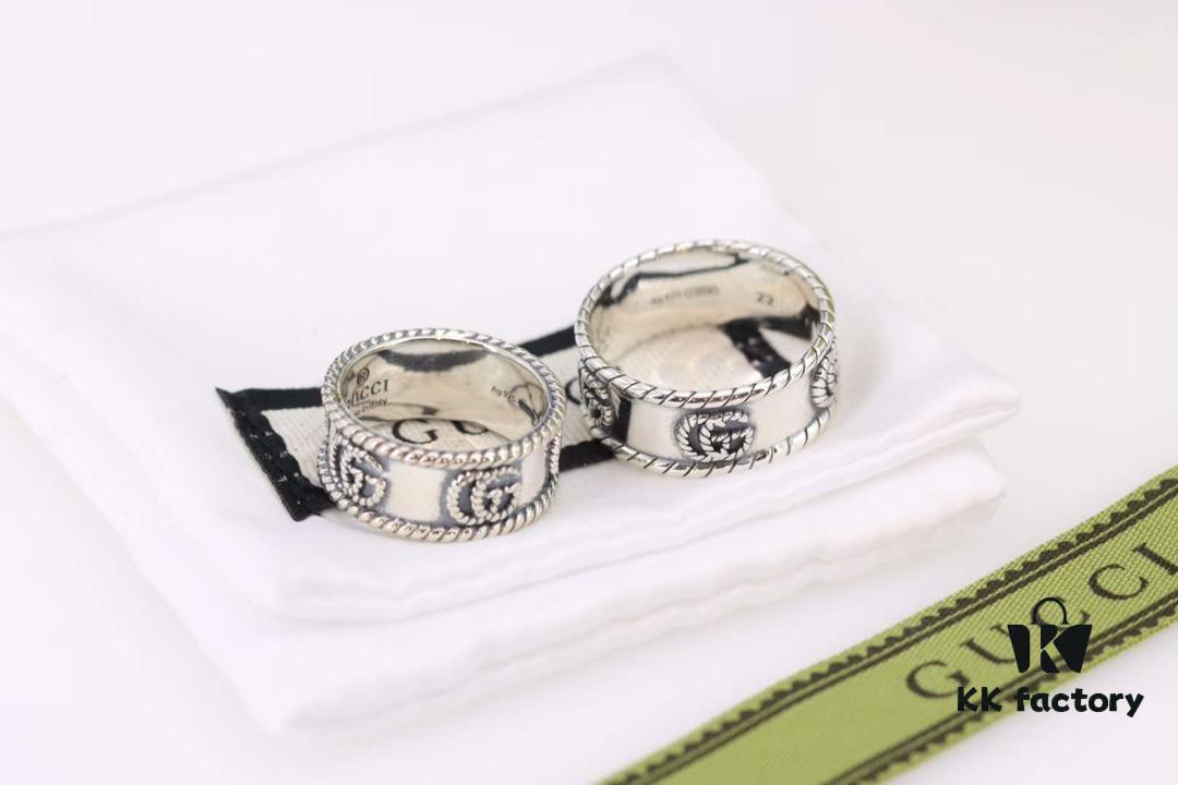 692ff01a99f2d84055c8d568 Gucci GG Marmont Series Purple Elegant Silver Ring