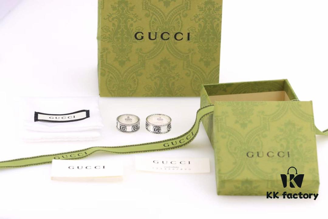 692ff01c99f2d84055c8d56b Gucci GG Marmont Series Purple Elegant Silver Ring