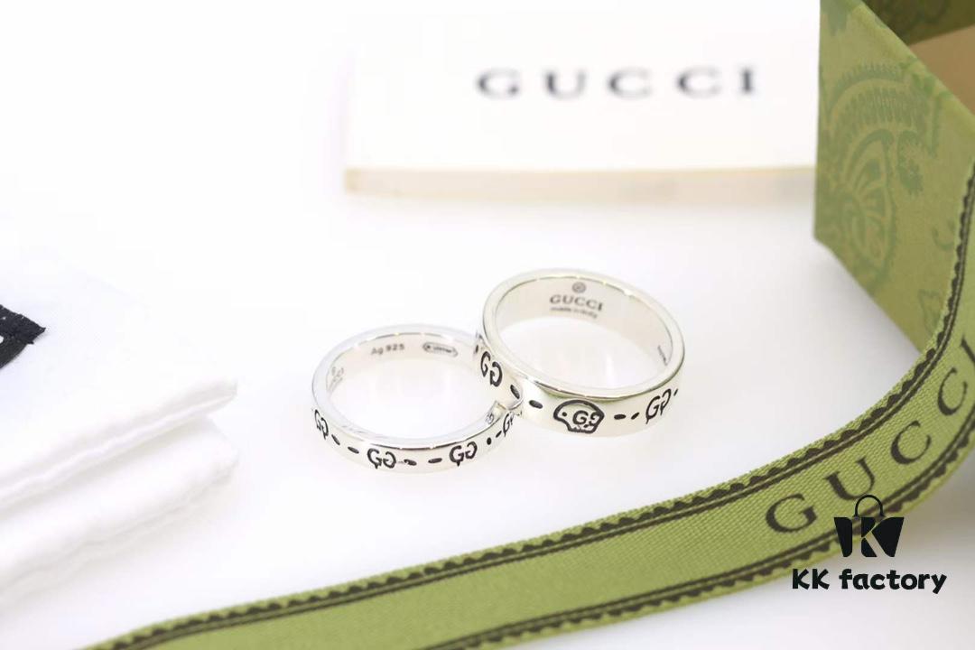 692ff01d99f2d84055c8d56e Gucci Ghost Series Skeleton Unisex Matching Rings (Wide, Medium, and Narrow Widths)
