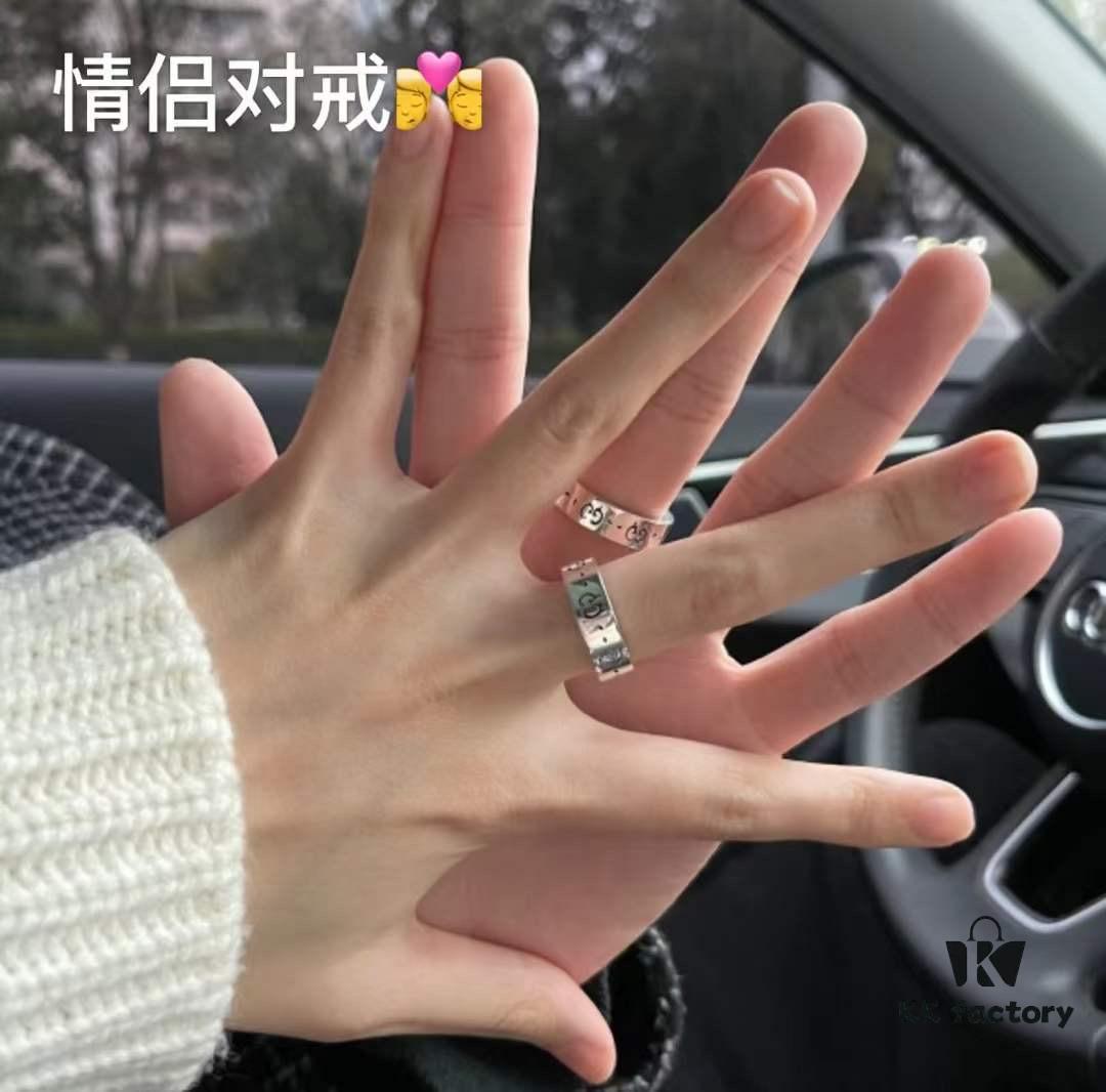 692ff01d99f2d84055c8d56f Gucci Ghost Series Skeleton Unisex Matching Rings (Wide, Medium, and Narrow Widths)