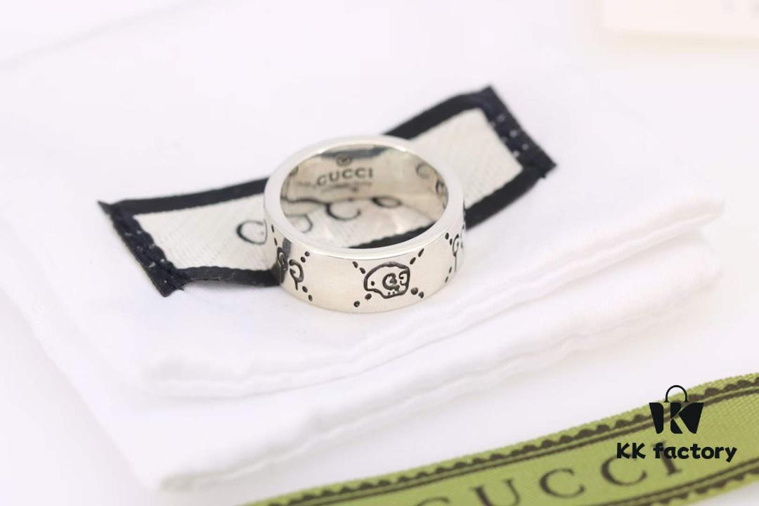 692ff01e99f2d84055c8d571 Gucci Ghost Series Skeleton Unisex Matching Rings (Wide, Medium, and Narrow Widths)