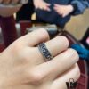 Gucci Gucci 925 Sterling Silver Double G Striped Vintage Ring 5360125