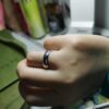 692ff02e99f2d84055c8d58d Faithfully Replicated! Exquisitely Crafted! Gucci Sterling Silver Fearless Love Floral and Bird Couple Ring Wearing Effect