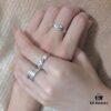 692ff03299f2d84055c8d593 Faithfully Replicated! Exquisitely Crafted! Gucci Sterling Silver Fearless Love Floral and Bird Couple Ring Wearing Effect