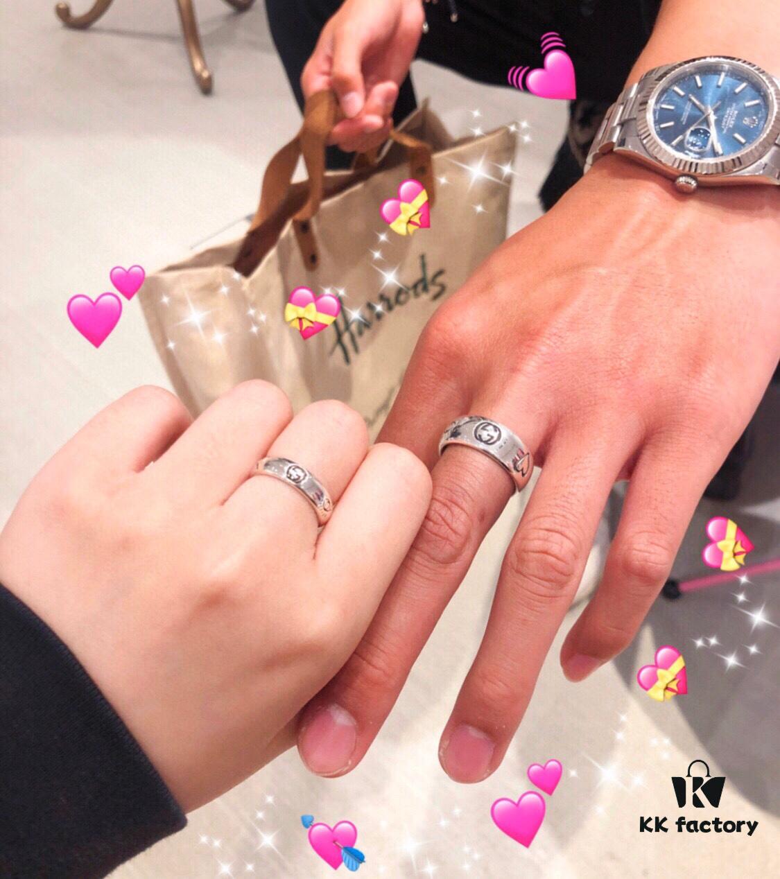 692ff03299f2d84055c8d594 Faithfully Replicated! Exquisitely Crafted! Gucci Sterling Silver Fearless Love Floral and Bird Couple Ring Wearing Effect