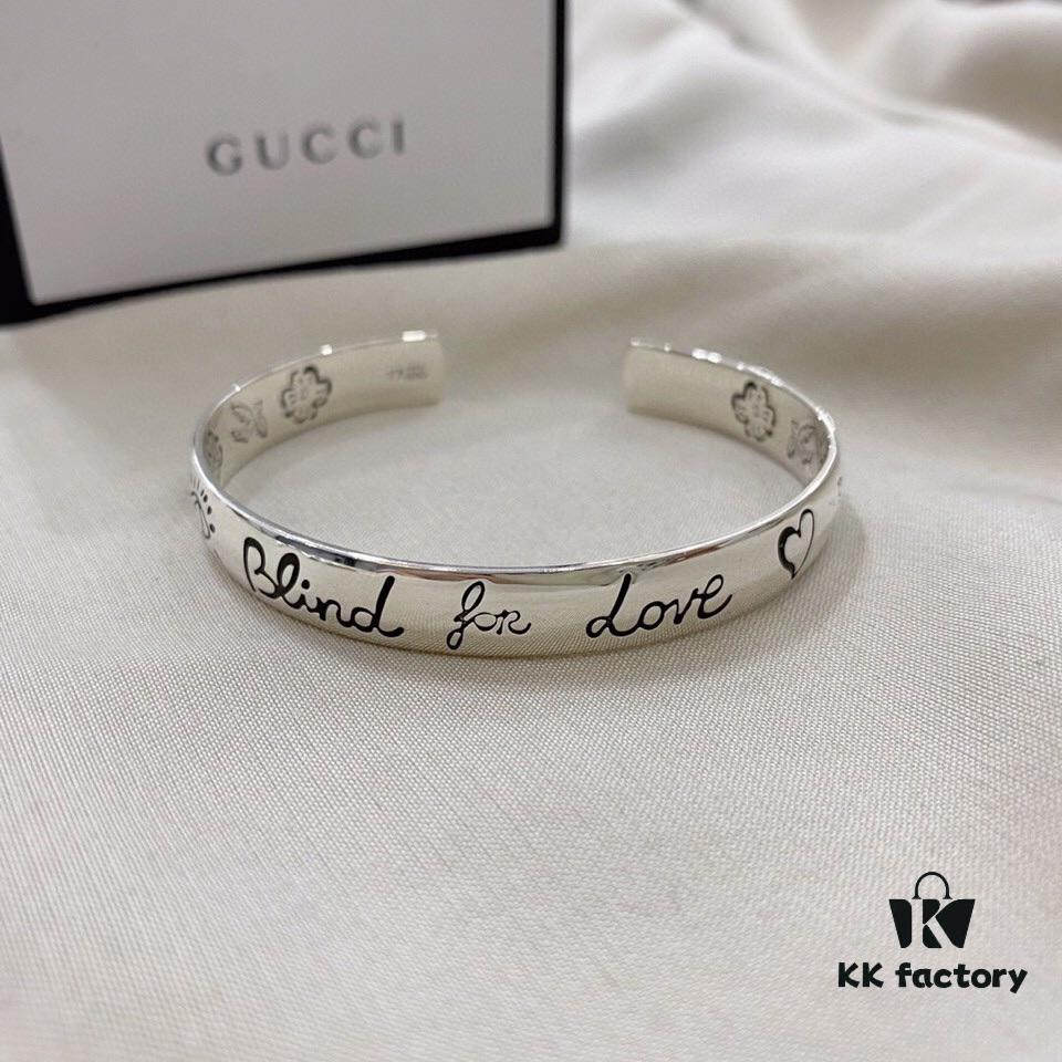 692ff03399f2d84055c8d596 Gucci Super Recommended Hydraulic Mold Fearless Love Birds and Flowers Couple 925 Sterling Silver Bracelet