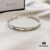 Gucci Super Recommended Hydraulic Mold Fearless Love Birds and Flowers Couple 925 Sterling Silver Bracelet