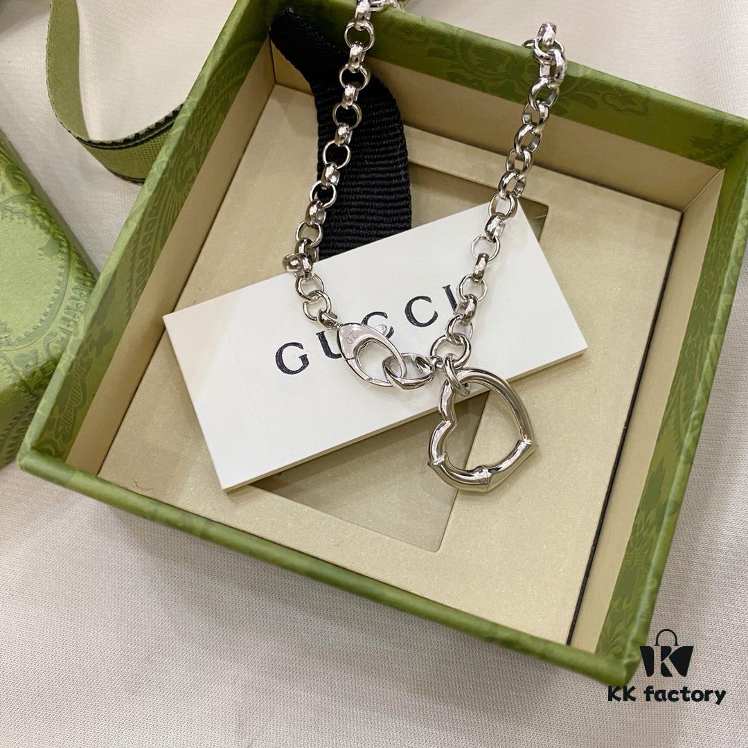 Gucci Gucci 925 Sterling Silver Heart Bracelet