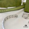 Gucci New Arrival 925 Sterling Silver Interlocking Double Wide Bangle Ring