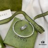 Gucci New Arrival 925 Sterling Silver Interlocking Double G Bracelet Ring