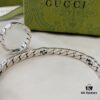 Gucci New Arrival 925 Sterling Silver Interlocking Double G Bracelet Ring
