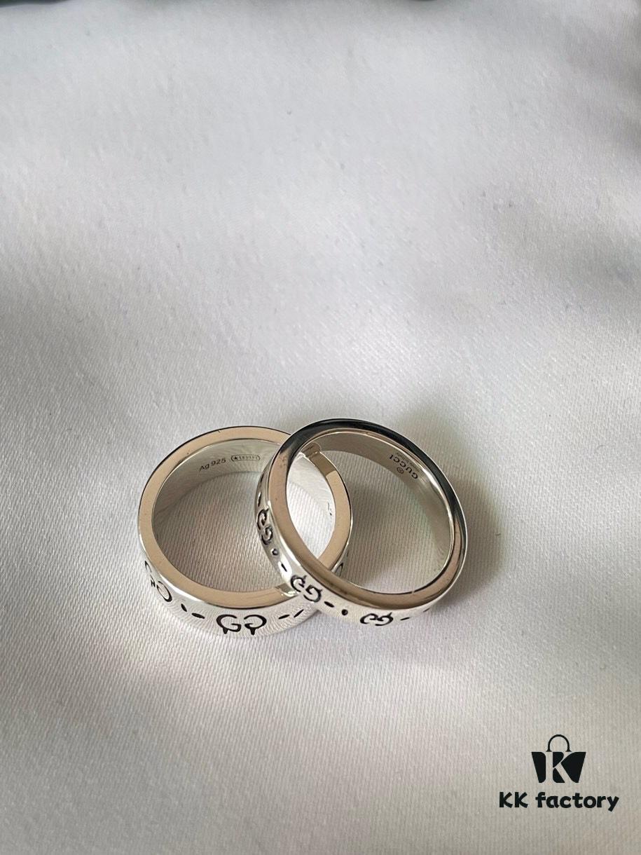 692ff05699f2d84055c8d5d0 Gucci 925 Sterling Silver Skull Pixie Couple Ring