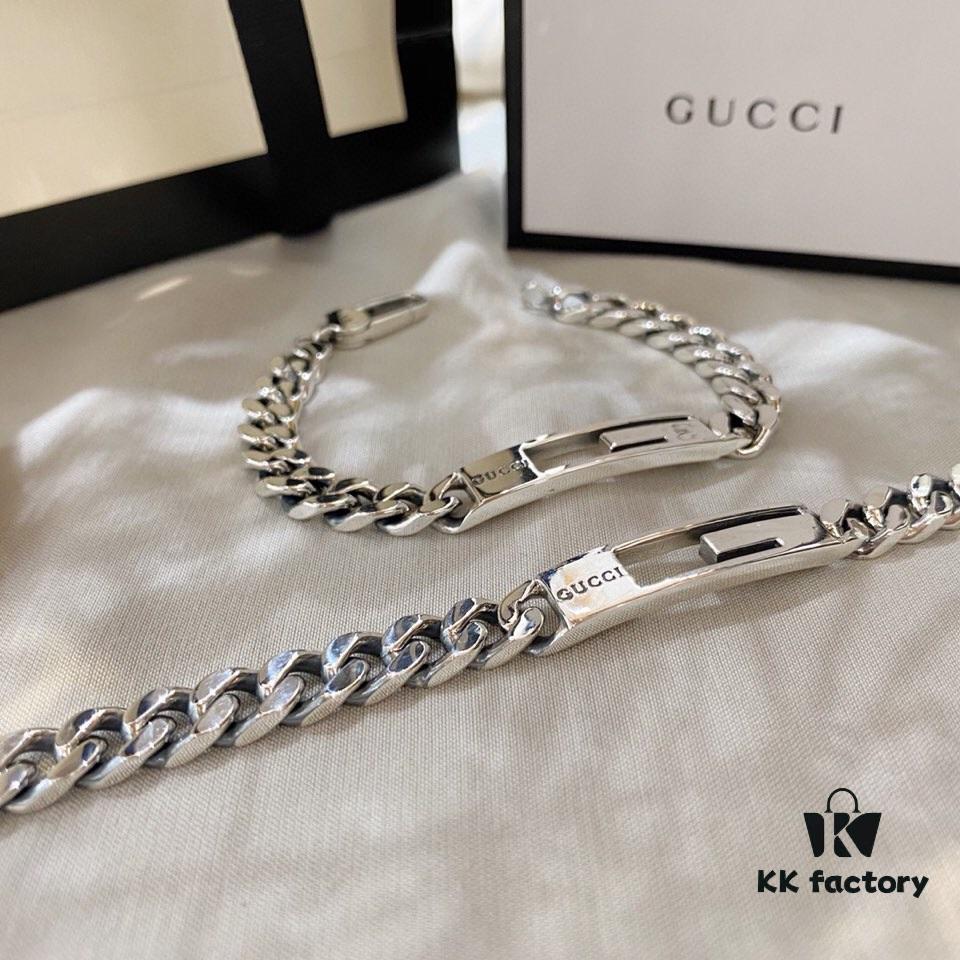692ff05799f2d84055c8d5d3 Gucci 925 Sterling Silver Wide Bracelet