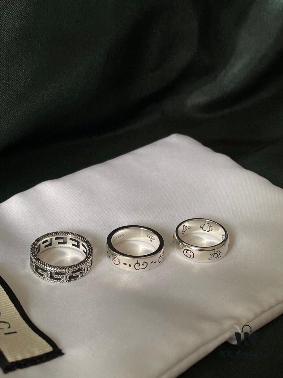 692ff05899f2d84055c8d5d6 Gucci 925 Sterling Silver Skull Pixie Couple Ring