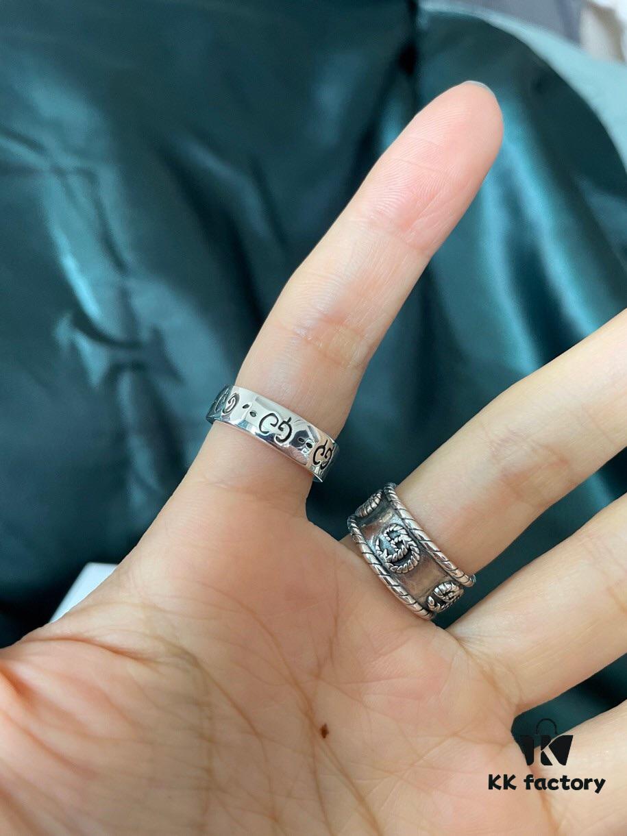 692ff05899f2d84055c8d5d7 Gucci 925 Sterling Silver Skull Pixie Couple Ring