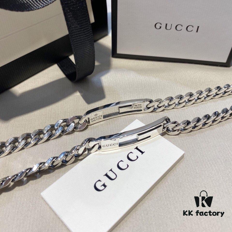 Gucci 925 Sterling Silver Wide Bracelet