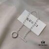 Gucci 925 Sterling Silver Beaded Engraved Bracelet