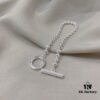 Gucci 925 Sterling Silver Beaded Engraved Bracelet