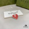 692ff06b99f2d84055c8d600 Gucci Gucci 925 Sterling Silver Interlocking Double G Red Enamel Heart Bracelet