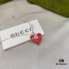 692ff06f99f2d84055c8d606 Gucci Gucci 925 Sterling Silver Interlocking Double G Red Enamel Heart Bracelet