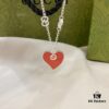 692ff07199f2d84055c8d60a Gucci Gucci 925 Sterling Silver Interlocking Double G Red Enamel Heart Bracelet