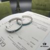 Gucci Gucci 925 Sterling Silver Double G Interlocking Green Enamel Bracelet
