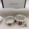 692ff09399f2d84055c8d651 Gucci 925 Sterling Silver Red and Green Diamond Checkered Pattern Couple Ring