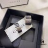 692ff09699f2d84055c8d65b Gucci 925 Sterling Silver Black Diamond Quilted Couple's Ring