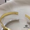 Gucci 925 Sterling Silver Double G Bracelet in White and Yellow Gold Tone