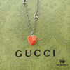 692ff0bd99f2d84055c8d69e Gucci Gucci 925 Sterling Silver Interlocking Double G Enamel Red Heart Pendant Necklace