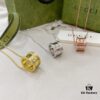 Gucci Gucci 925 Sterling Silver Double G Openwork Hourglass Necklace