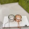 Gucci Gucci 925 Sterling Silver Double G Openwork Hourglass Necklace