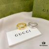 Gucci 925 Sterling Silver Double G Openwork Couple Ring