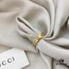 Gucci 925 Sterling Silver Double G Openwork Couple Ring