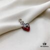 Gucci Gucci 925 Sterling Silver Double G Strawberry Single Stud Earring