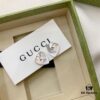 692ff0df99f2d84055c8d6ce Gucci Gucci 925 Sterling Silver Double G Enamel Light Blue Heart Stud Earrings