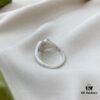 Gucci Gucci 925 Sterling Silver Double G Enamel Light Blue Heart Ring