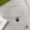 Gucci Gucci 925 Sterling Silver Double G Strawberry Bracelet