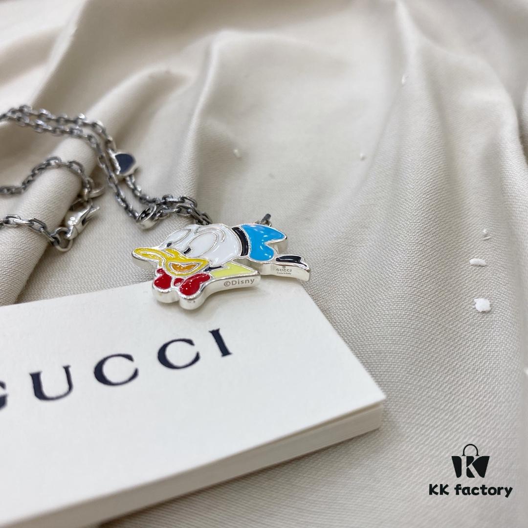 Gucci Disney x Donald Duck 925 Sterling Silver Necklace