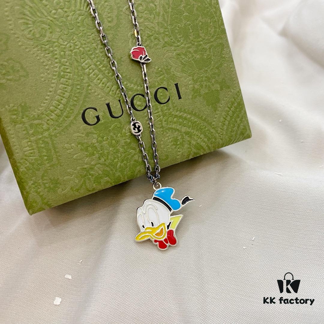 Gucci Disney x Donald Duck 925 Sterling Silver Necklace