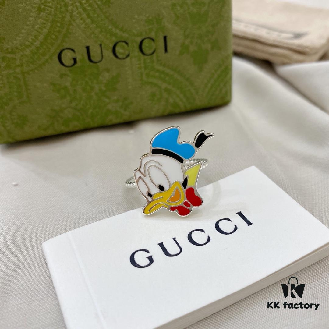 Gucci Disney x Donald Duck 925 Sterling Silver Ring