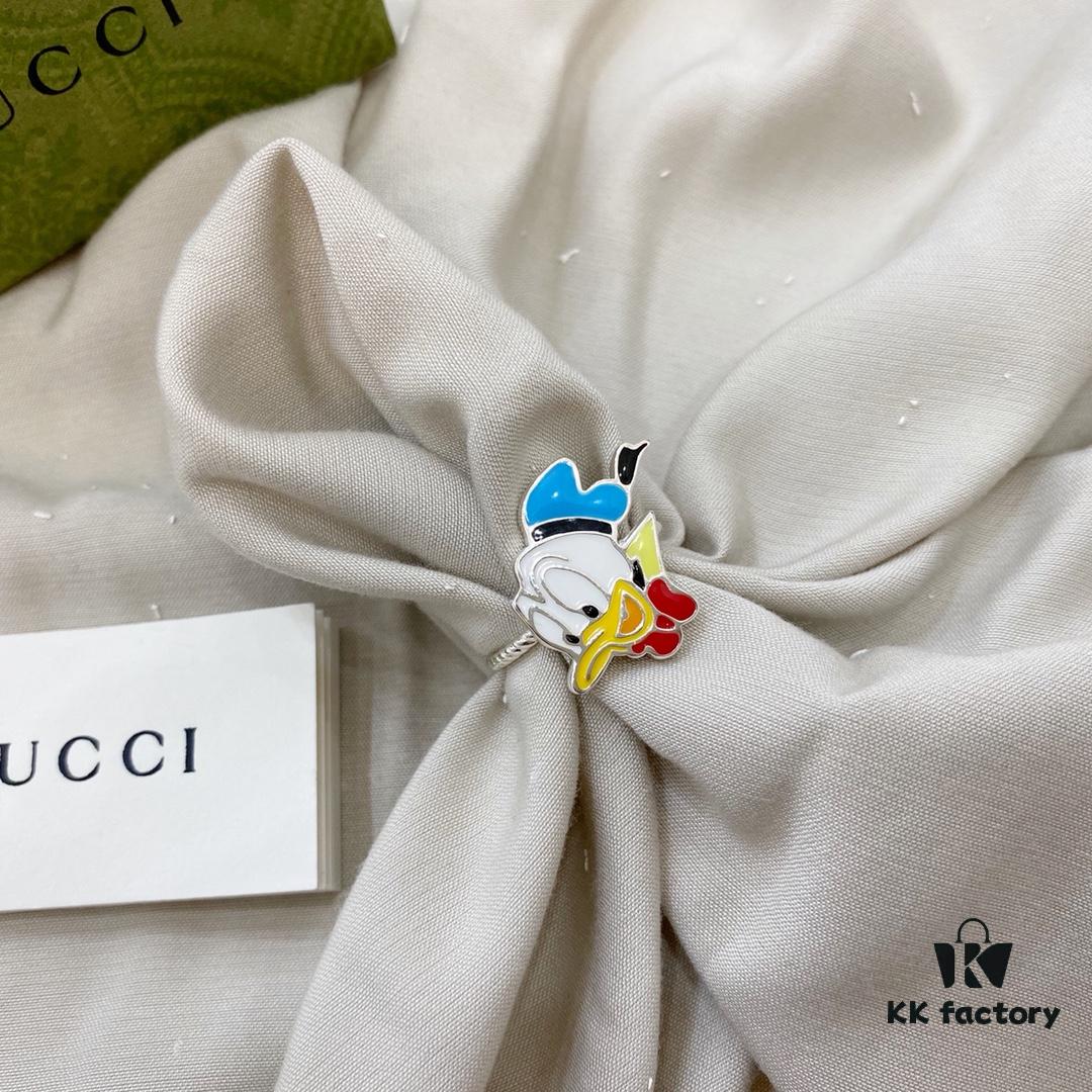 Gucci Disney x Donald Duck 925 Sterling Silver Ring