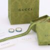 692ff12b99f2d84055c8d75a Qixi Gift Selection 💜 Gucci Retro Style Double G Green Enamel Couple Ring