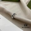 Gucci Gucci 925 Sterling Silver Large Triple G Interlocking Ear Cuff